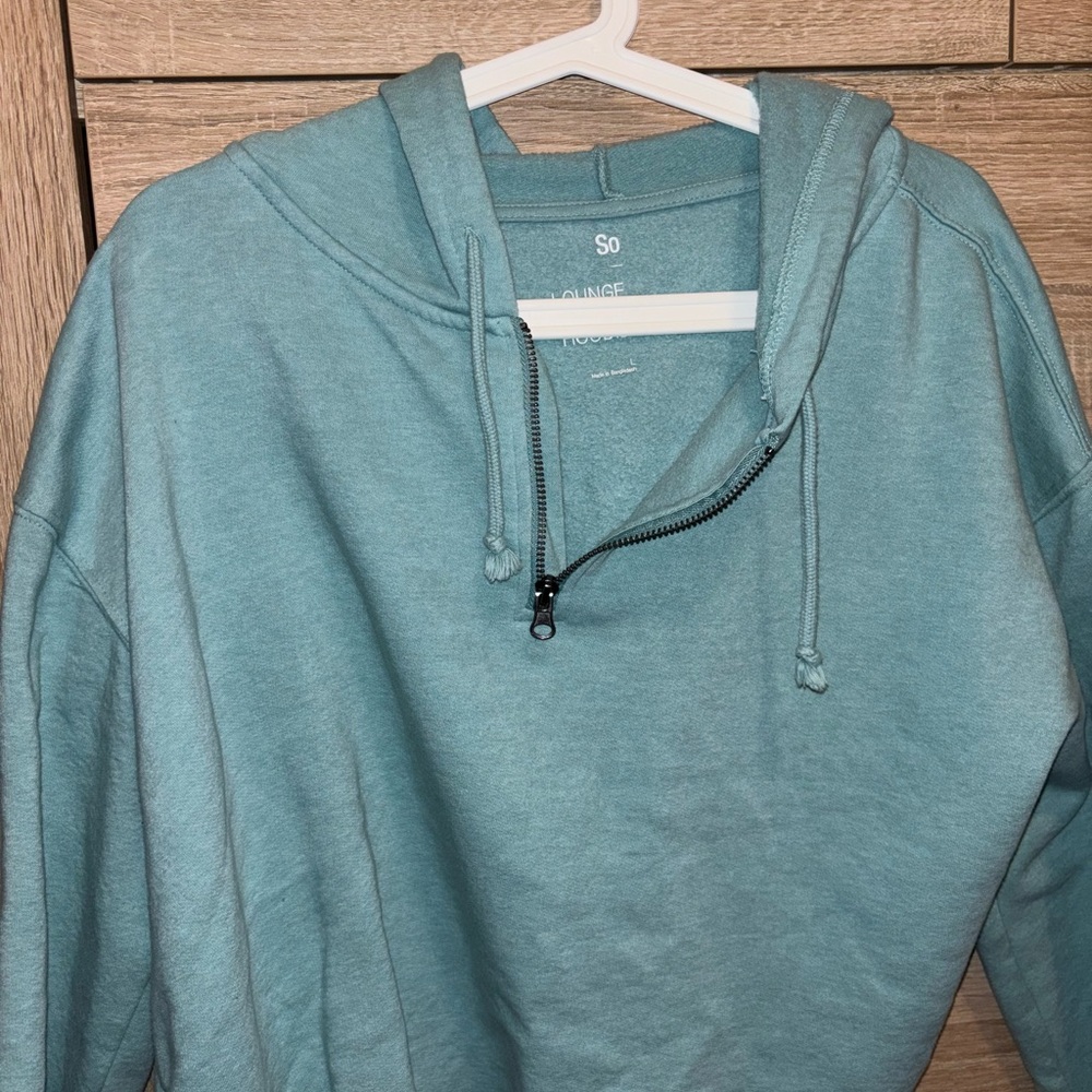 SO Teal Half-Zip Hoodie
